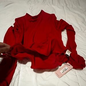 Red a symmetric shirt